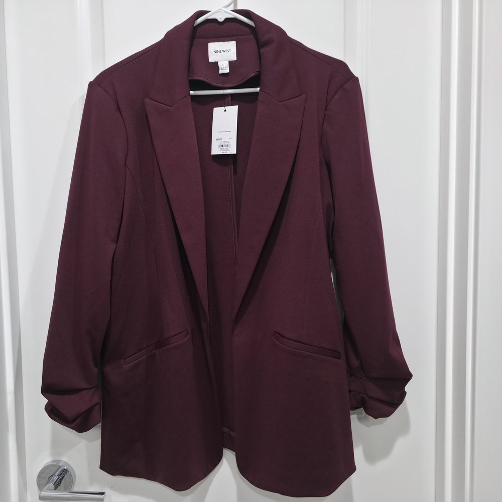 Nine West Women's Burgundy Blazer
